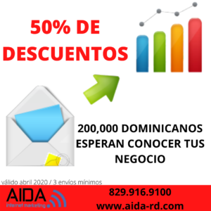 ENVÍOS MASIVOS 50% de descuento ENVÍOS MASIVOS 50% de descuento